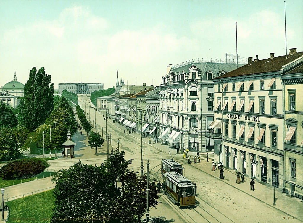 Grand Hotel - Karl Johan - Slottet - Oslo rundt år 1900