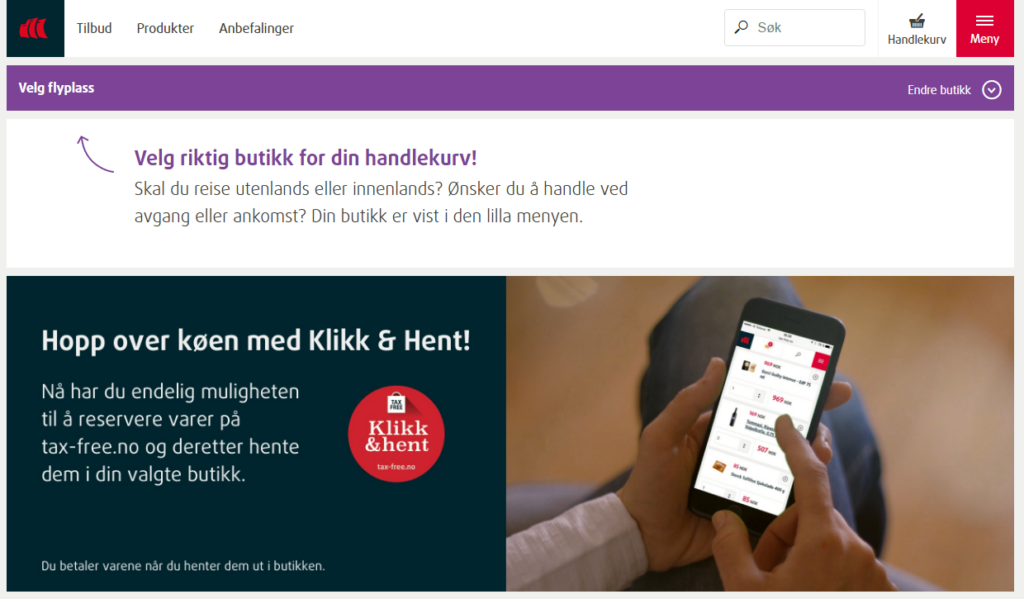 (Screenshot: tax-free.no) -2017