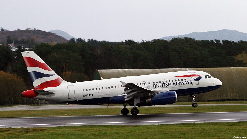 British Airways - airbus A 319 - Stavanger lufthavn Sola