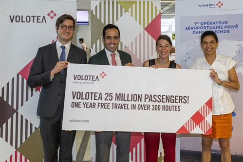 Volotea - flyselskap - flypassasjer nr. 25 millioner - Nantes - Frankrike 