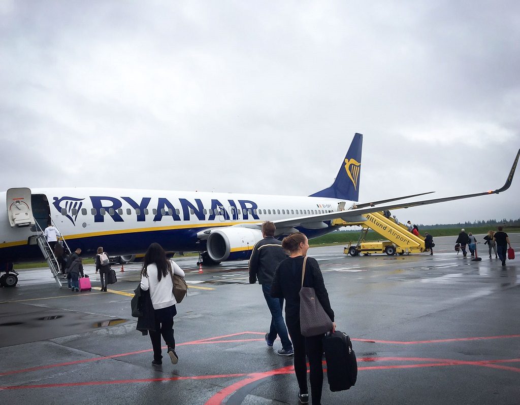 Ryanair - Billund lufthavn - Danmark - ombordstigning 