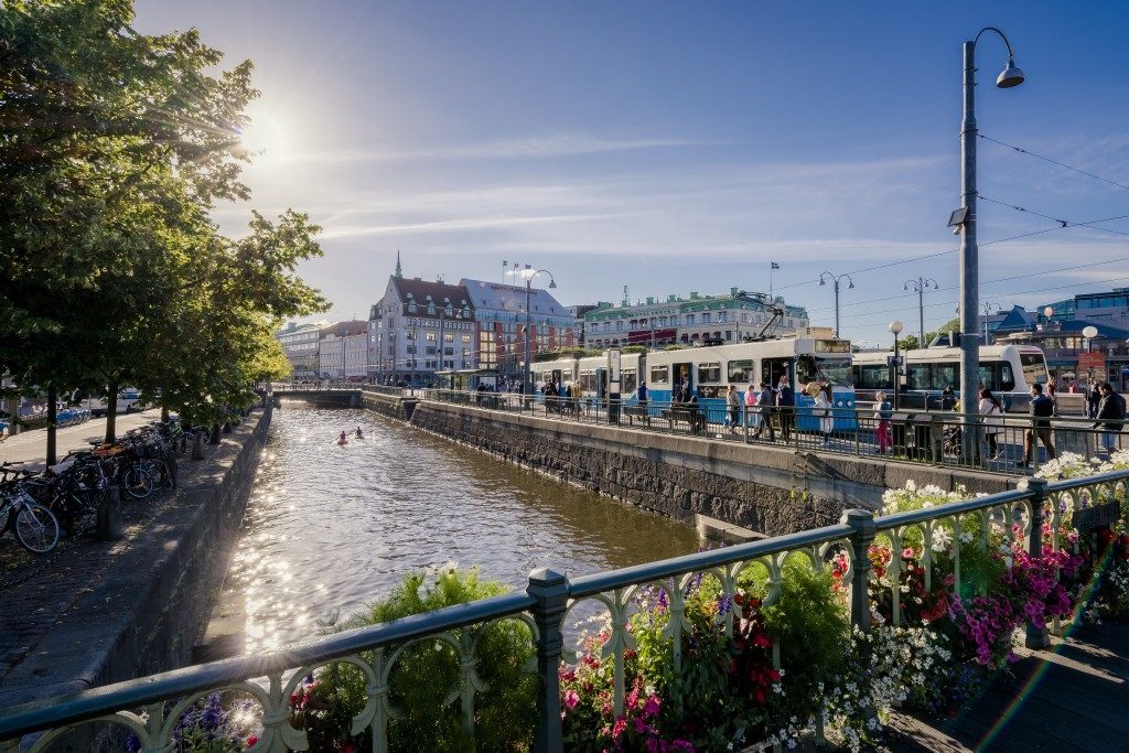 Gøteborg - Kanal - trikker - Sverige 