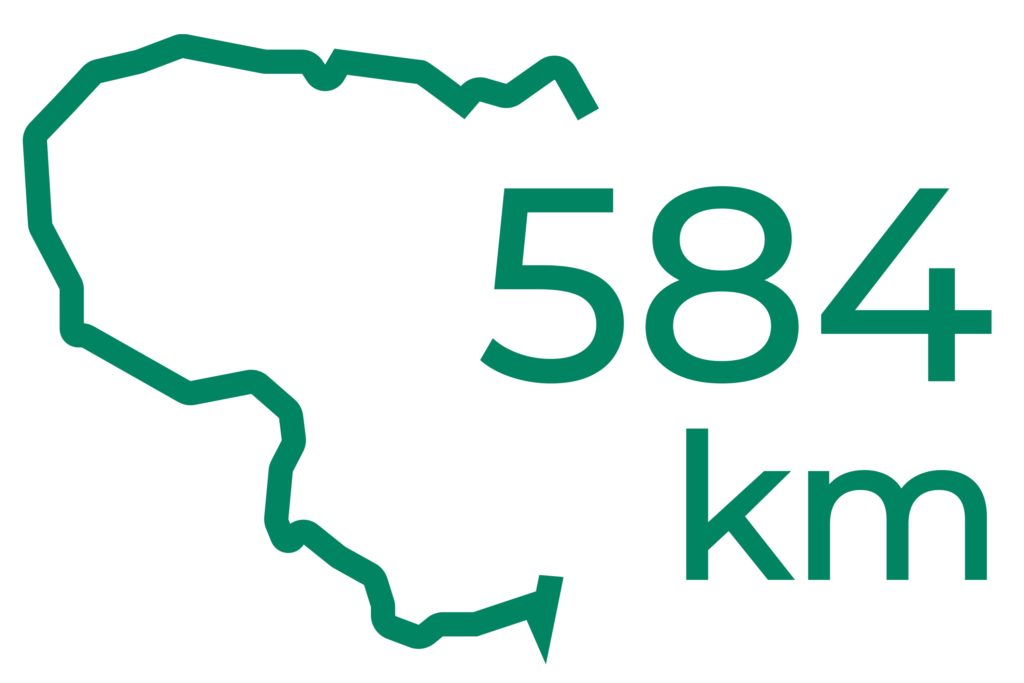 584 kilometer Litauen - logo -2019