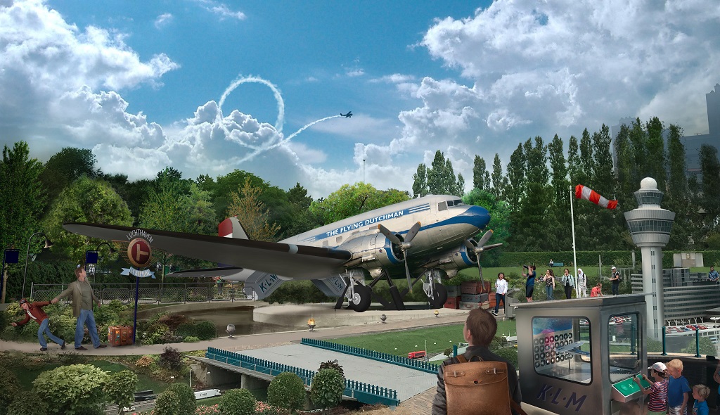 Illustrasjon - DC 3 - Dakota - KLM - Madurodam