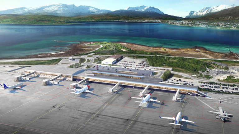 Nye Tromsø lufthavn - flyplassutbygging - Illustrasjon - Avinor