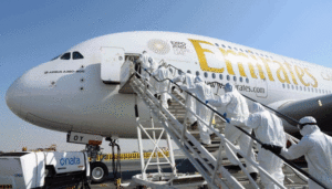 Bildestrøm - Emirates - Airbus A 380 - Boeing 777 - Rengjøring - desinfisering