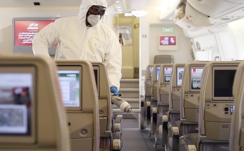 Emirates - Flykabin - Rengjøring - desinfisering
