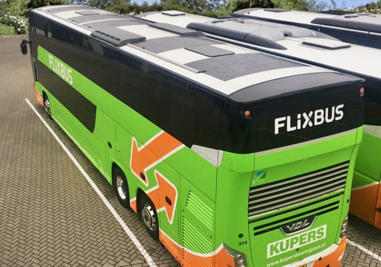 FlixBus - solpaneler - langdistansebuss