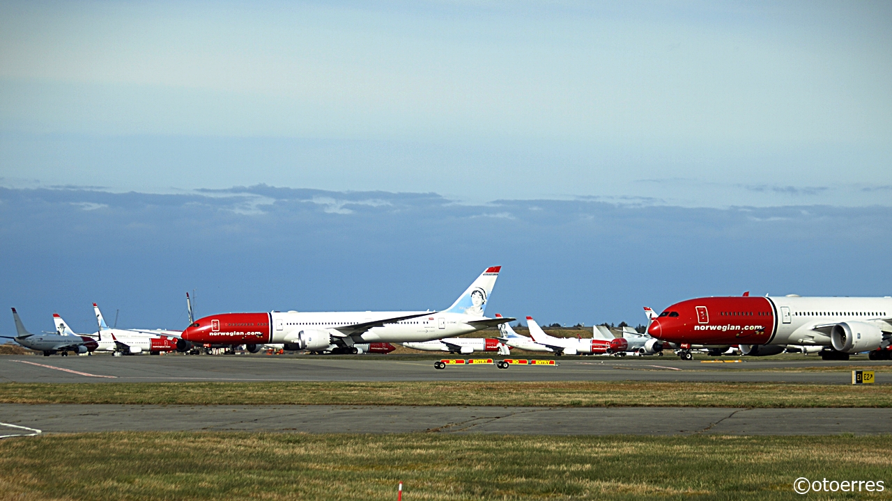 Norwegian - Boeing B 787 - Dreamliner - B 737-800 - langtidslagring - Stavanger lufthavn - Sola