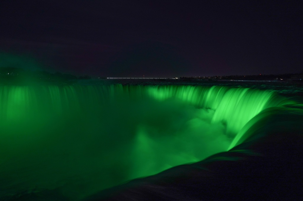 Niagara Fall - Fossefall - USA - canada - St. Patricks Day - 2020 - Irland - Nasjonaldag