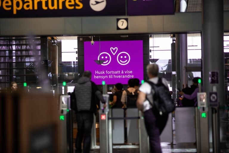 Avinor - Oslo lufthavn - Gardermoen - innsjekk - coronatider