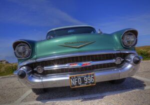 Chevrolet Bel Air - 1957 modell - Amerikanske bilskilter