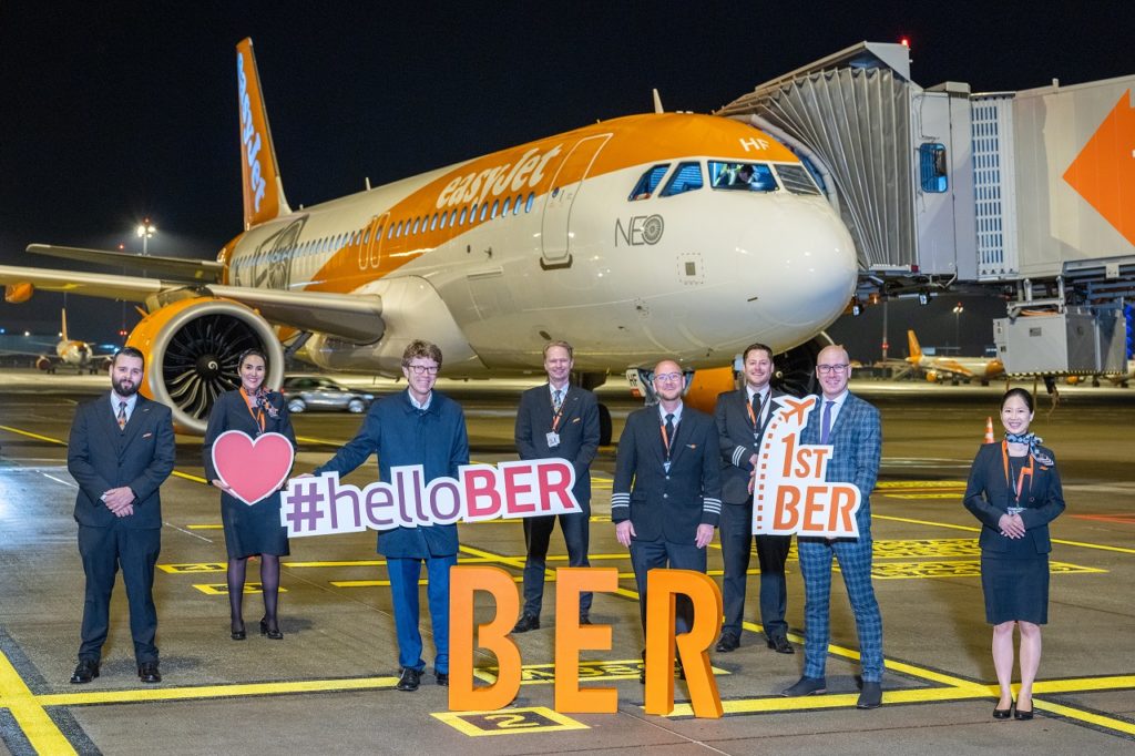 easyJet - Første flyvning fra Berlin Brandenburg Airport Willy Brandt - 1. november 2020