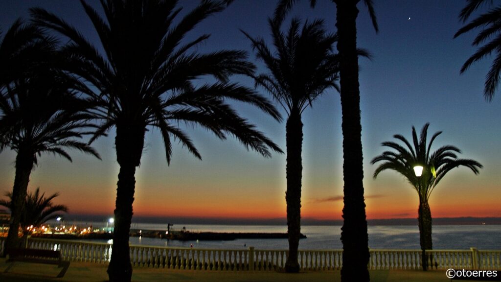 Soloppgang - Middelhavet - Playa Torre de la Horadada - Costa Blanca - Spania