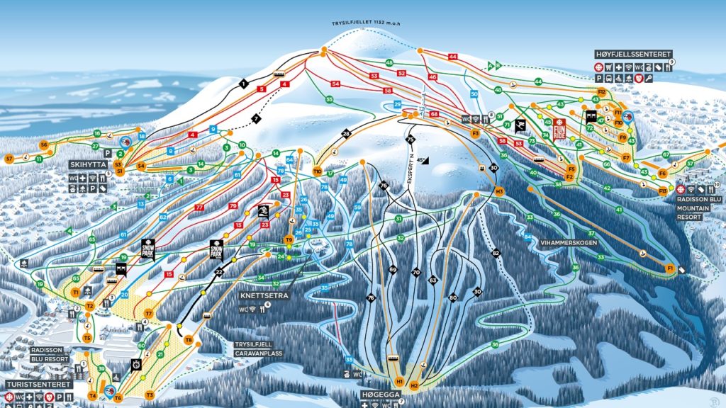 Kart - oversikt - Skistar Trysil - Destinasjon  Trysil 