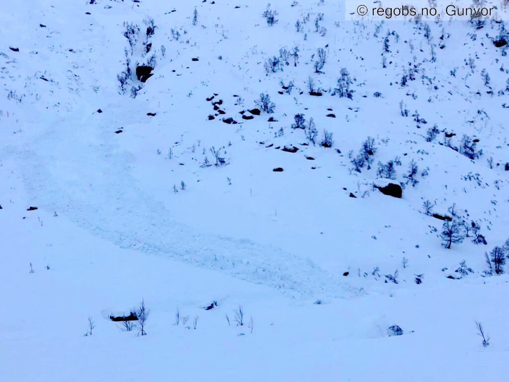 Snøskred - ras - Røde Kors hytten - Hunnedalen