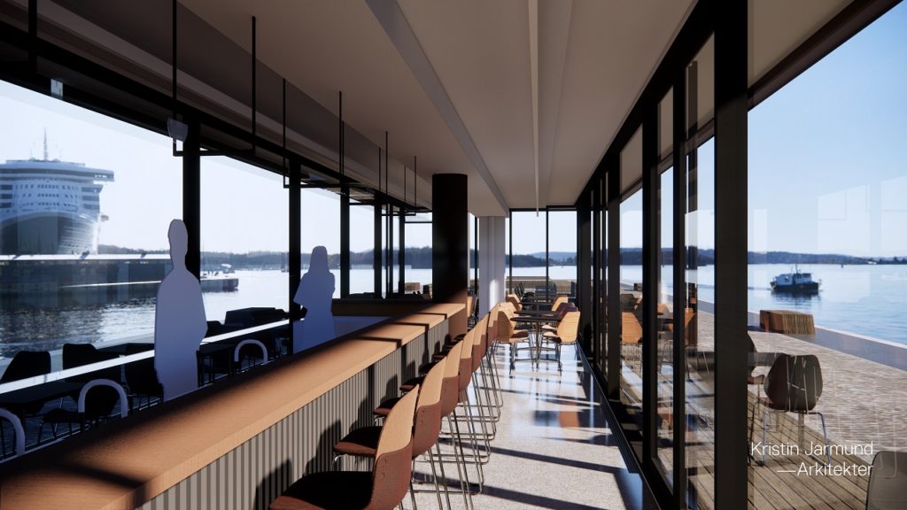 Akevittbar - Piren -Rådhusbrygge 2 - Oslo Havn - visualisering