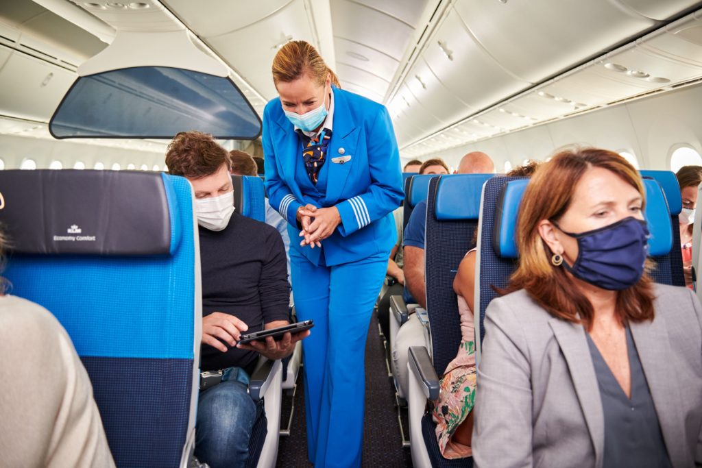 Crew - passasjerer - kabin - KLM 