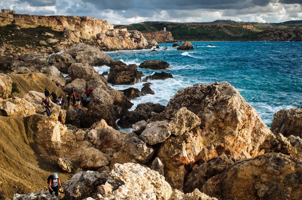 Trekking - klipper - kystlandskap - Malta - Middlhavet