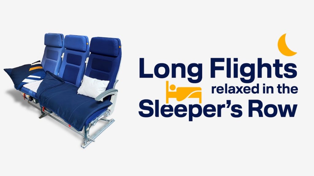 Sleeper's Row - Økonomiklasse - Langdistanseflyvninger - Lufthansa 