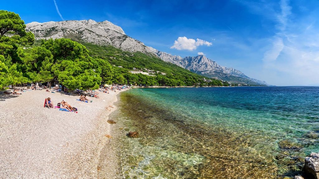 Punta Rata - Strand - Brela - Makarskas Riviera - Adriaterhavet - Kroatia