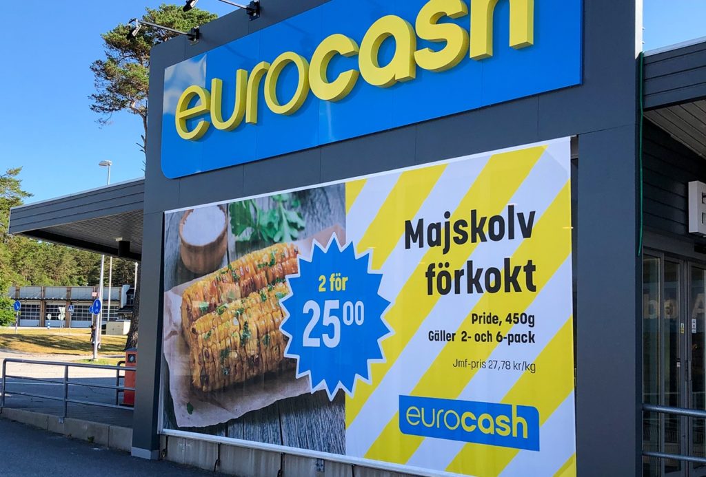 reklameskilt - Eurocash - Svensk butikkkjede