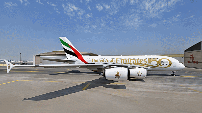 Emirates - 50 års - jubileum - Livery