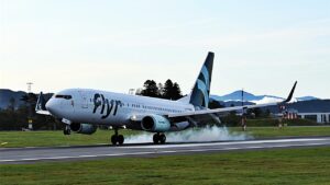 Flyr - Boeing 737-800 - Bergen lufthavn Flesland - Første landing - 16. august 2021