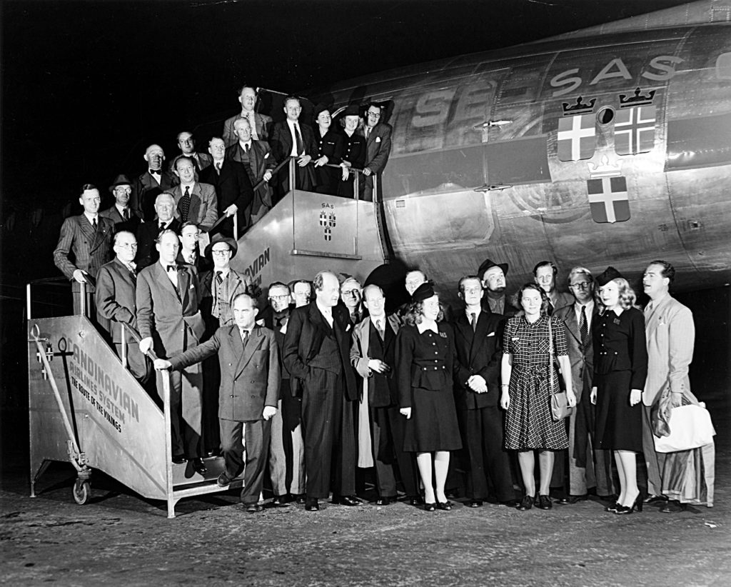 SAS - første avgang - DC 4 - September 1946 