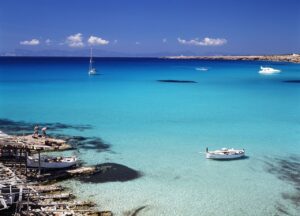 Cala Saona - bukt - Formentera - Balearene - Spania