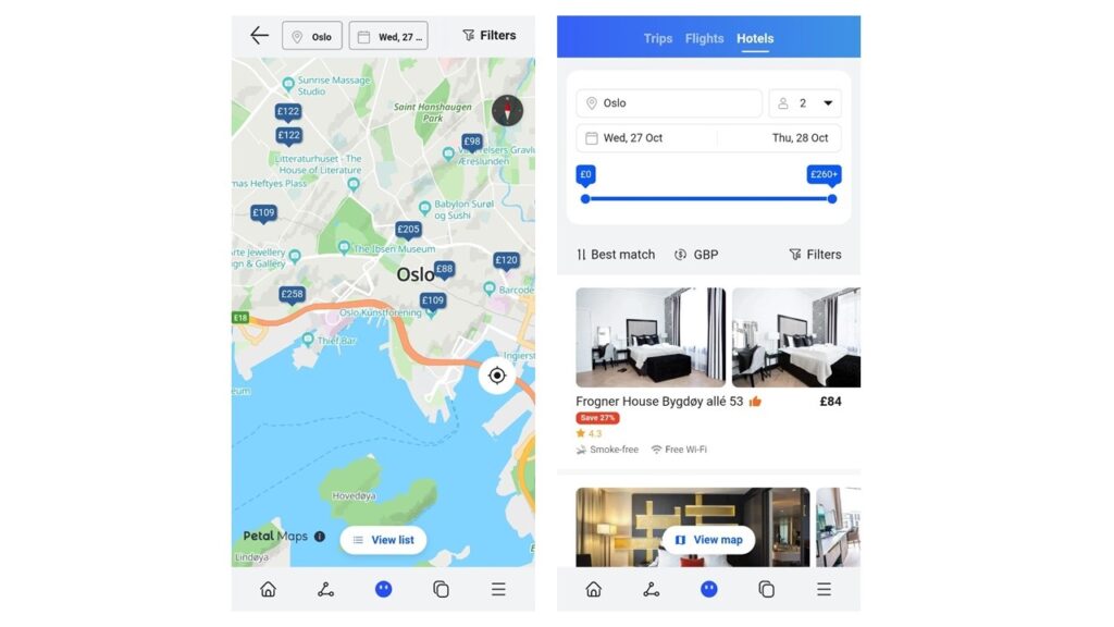Apper - Hotelssøk - trivago - Huawei - ny teknologi