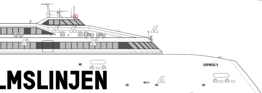 Express 5 - Bornholmtrafikken - Molslinjen - infrarødt kamera - Danmark