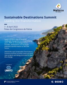 Plakat - Summit of Sustainable Destinations. Leading the Transformation - miljøkonferanse - Palma - Mallorca 2022