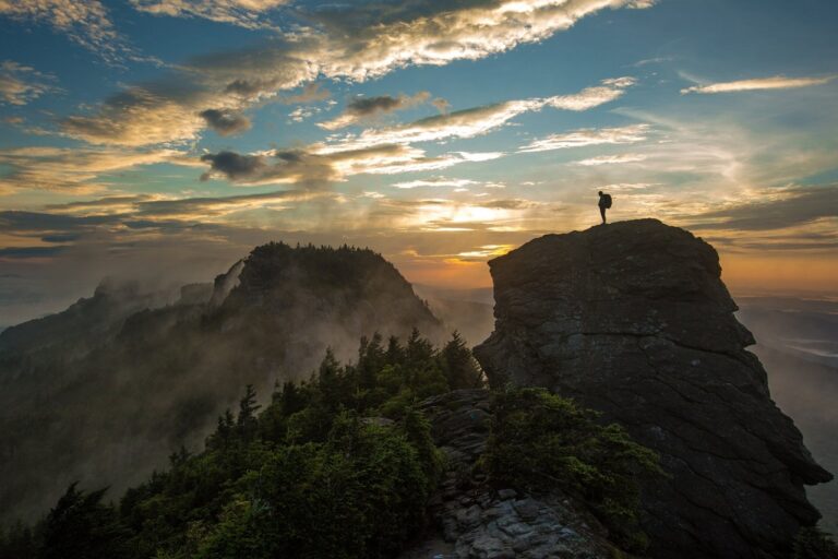 Soloppgang - Grandfather Mountain - Nord-Carolina - USA