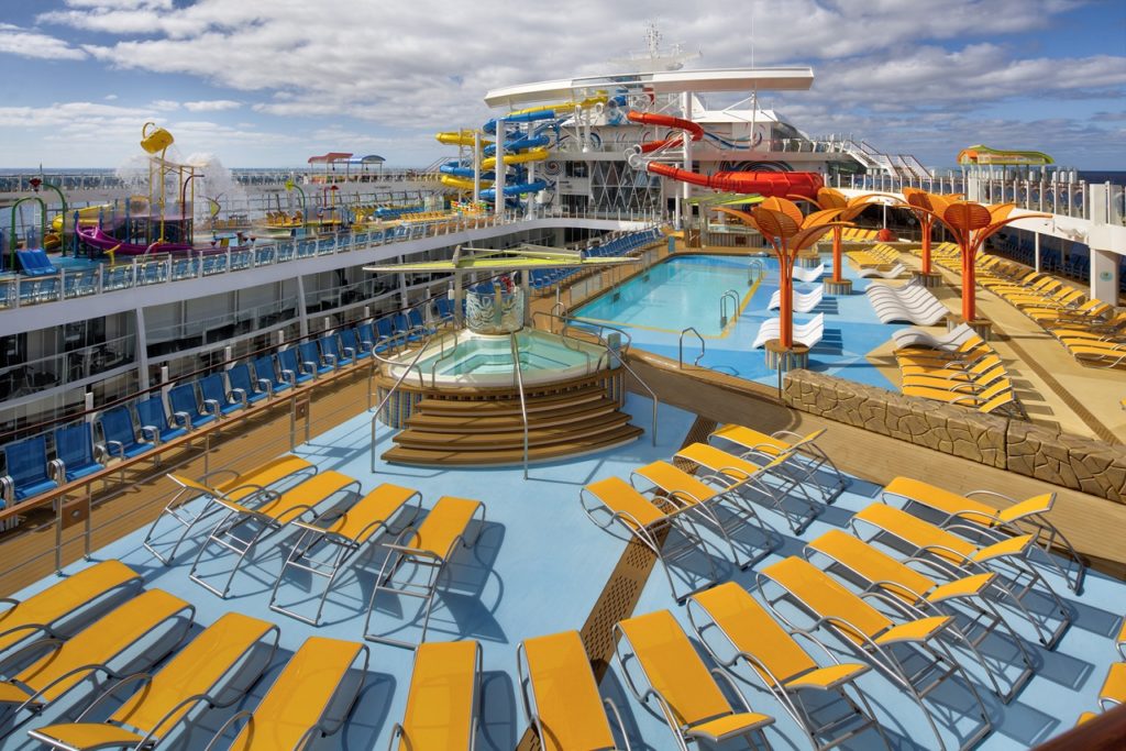 Pool-dekk - Wonder of the Seas - Cruiseskip - RCI - Royal Caribbean