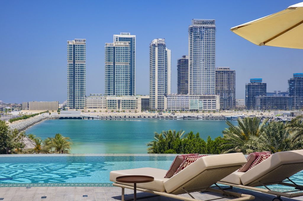 Utsikt fra poolen - W Dubai - Hotell - Marriot - Dubai