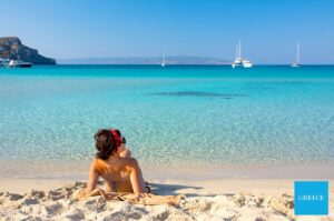 Kvinne - Badestrand - Kreta - Hellas
