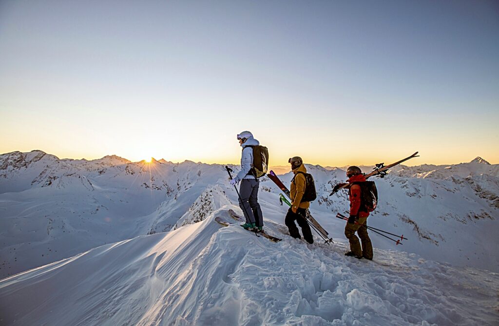 Freestyle skiing - Puddersnø - Fjelltopp - Alpene - SalzburgerLand - Østerrike