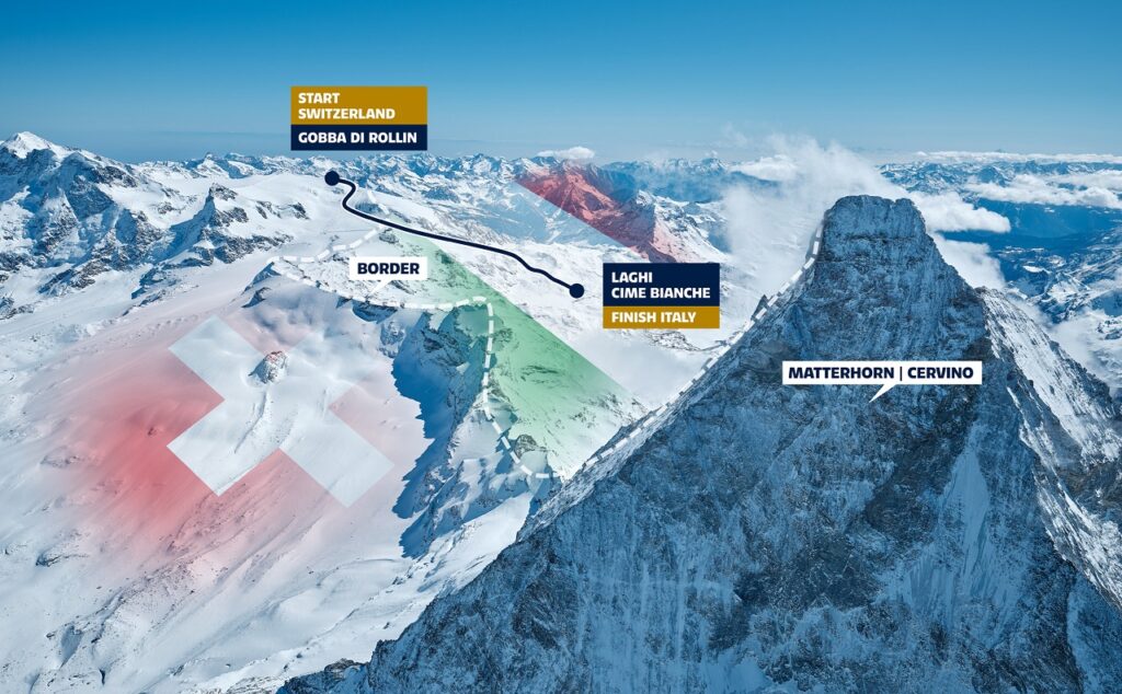 Løypekart - Matterhorn - Zermatt-Cervinia World Cup - Sveits - Italia - 2022