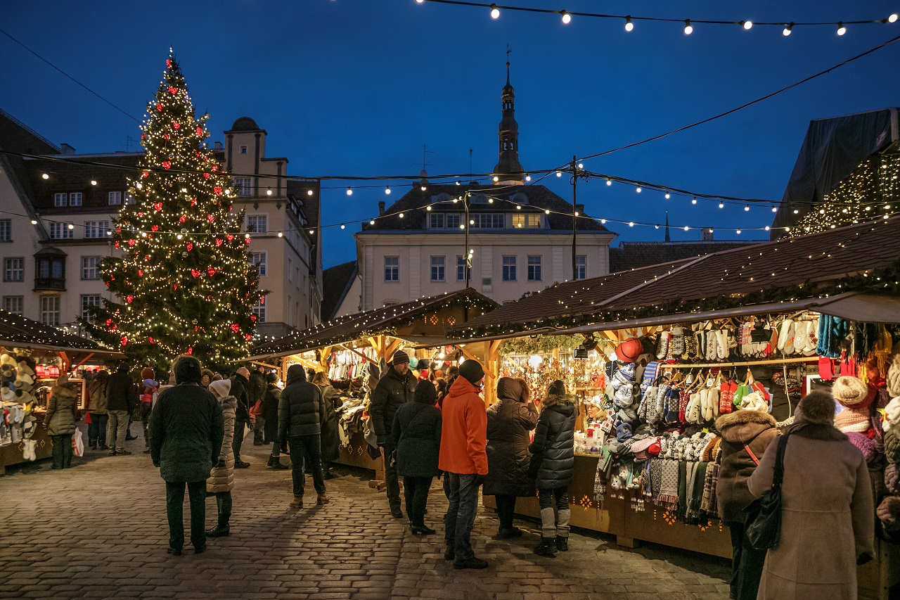Julemarked - Rådhustorget - Gamlebyen - Vana Linn - Tallinn - Estland