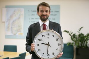 Jan Christian Vestre - Statsråd - Sommertid - Vintertid - Klokke