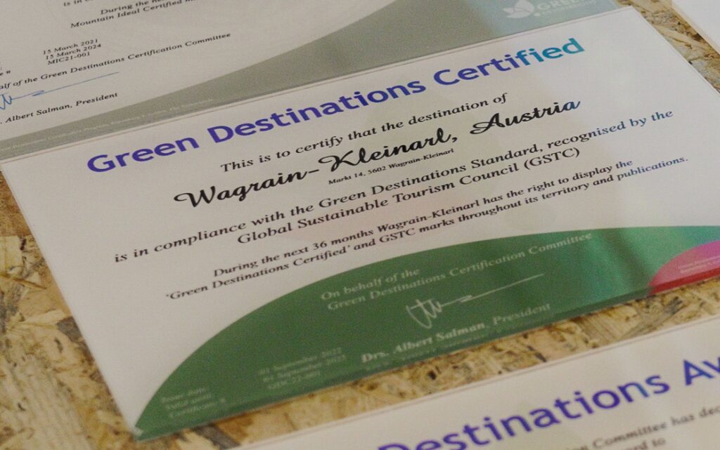 Green Destinations Certifiering - SalzburgerLand - Østerrike