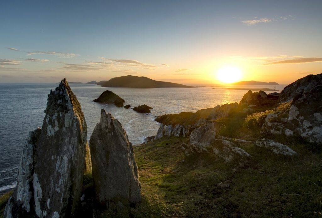 Solnedgang - Dunmore Head - Blasket Islands - Wild Atlantic Way - Irland