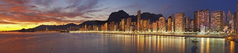 Aften - Skyline - Nattlys - Benidorm - Costa Blanca - Spania