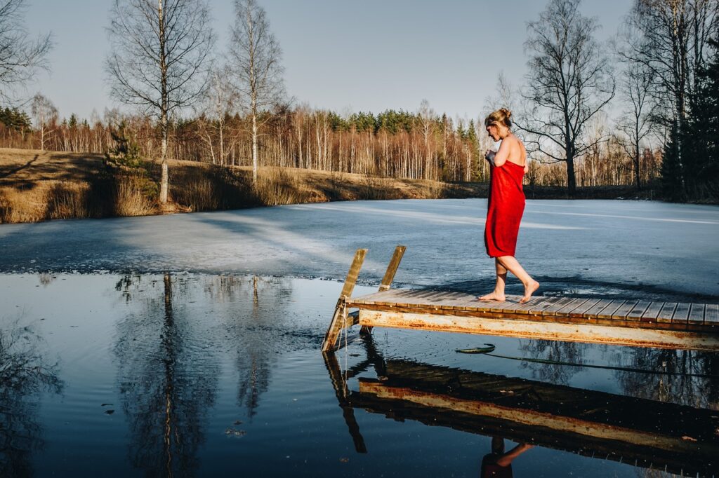 Vann - Isbad - Sauna - Vedfyrt badstu - Estland 