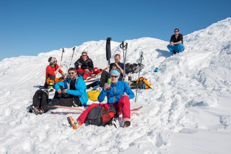 At the peak of Mount Galdeberget in Jotunheimen National Park
