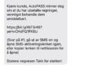 Slike SMS er falske - og er ikke fra Statens vegvesen (Foto: Skjermdump)